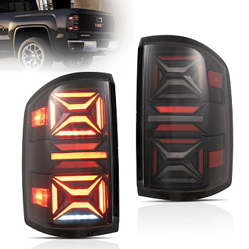 14-18 GMC Sierra 1500 2500HD 3500HD VLAND III LED bakljus med dynamisk startanimation klar