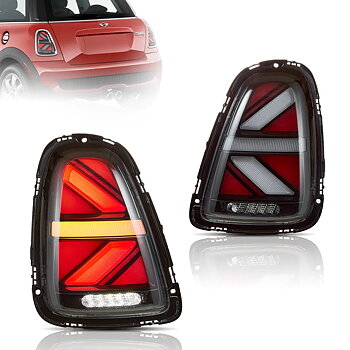 07-13 Mini Cooper (R56 R57 R58 R59) Vland II LED bakljus med Amber sekventiell blinkers [E-mark]