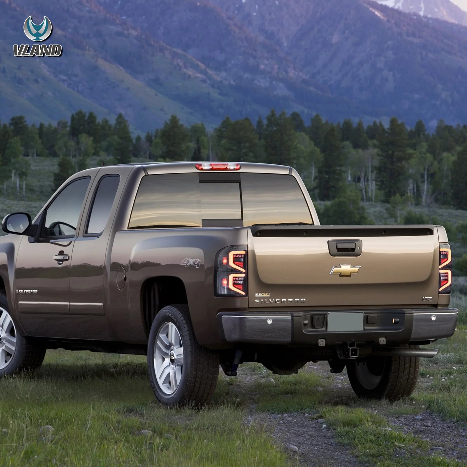 07-13 Chevrolet Silverado 1500 2500HD 3500HD 07-14 Sierra (Denali) 3500HD Dually Vland LED bakljus med Dynamic Welcome Lighting Clear - 2