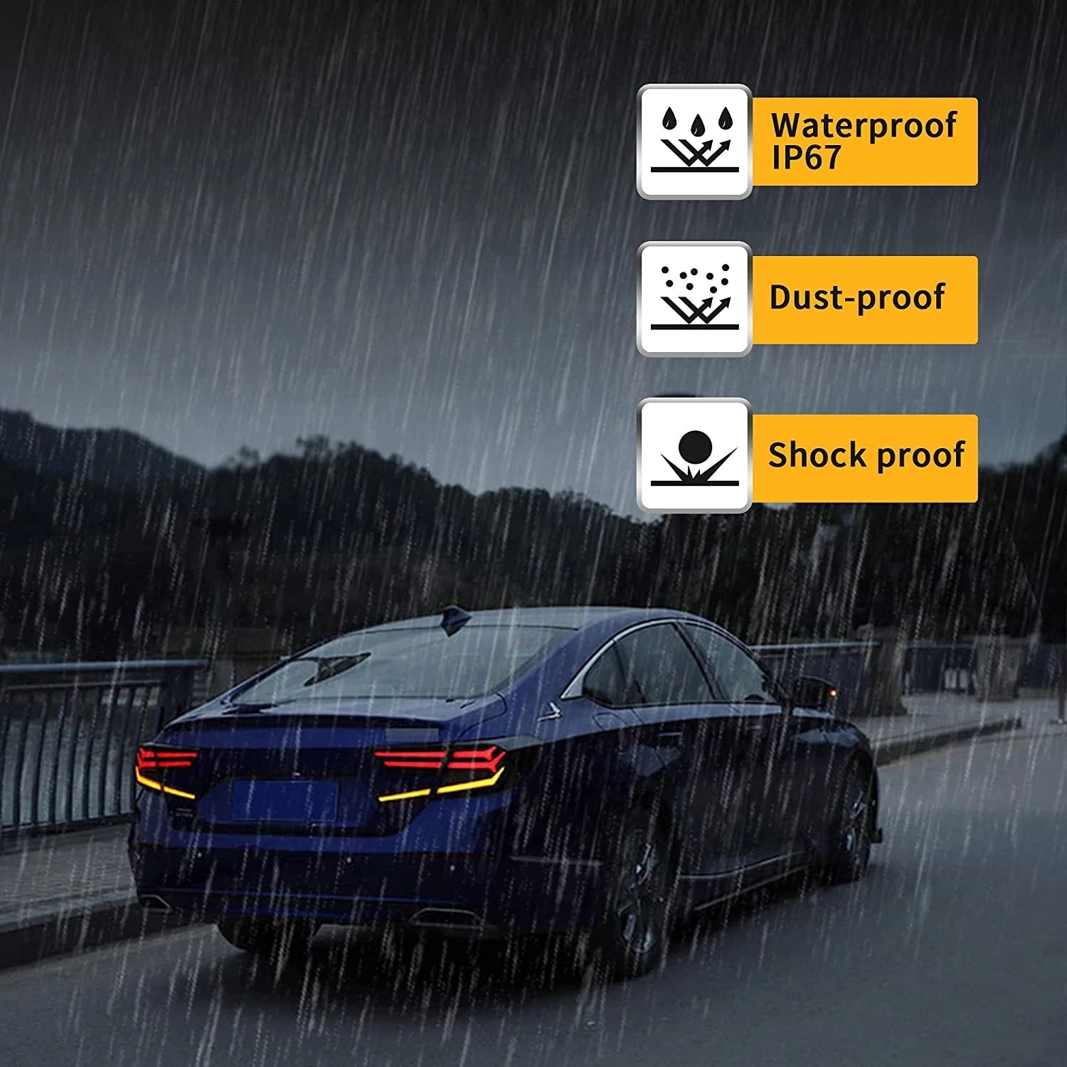 VLAND Carlamp Full LED bakljus för 10th Gen Honda Accord 2018-2021 - 7