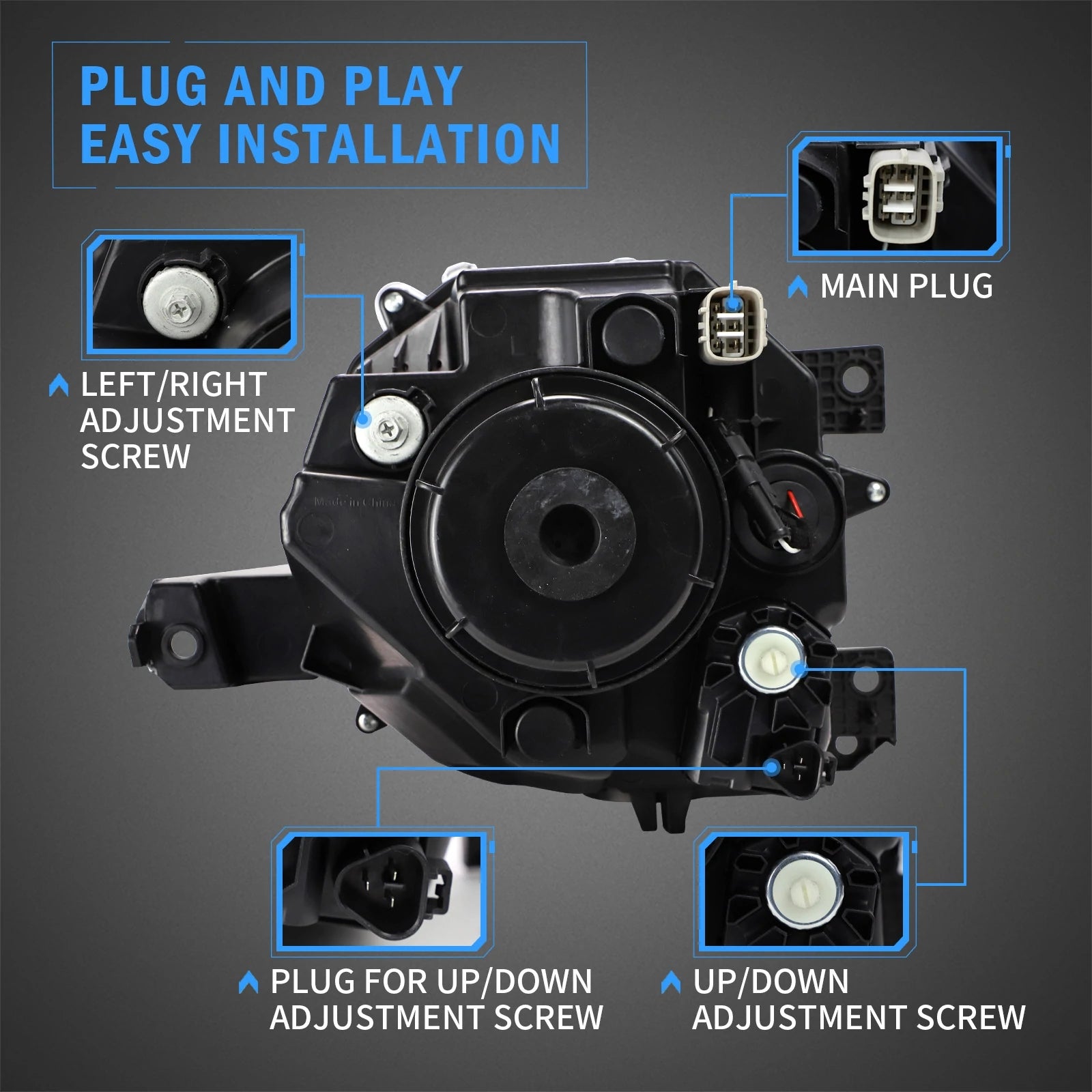 VLAND Carlamp LED Projector strålkastare för Suzuki Jimny 2019-2023 - 4