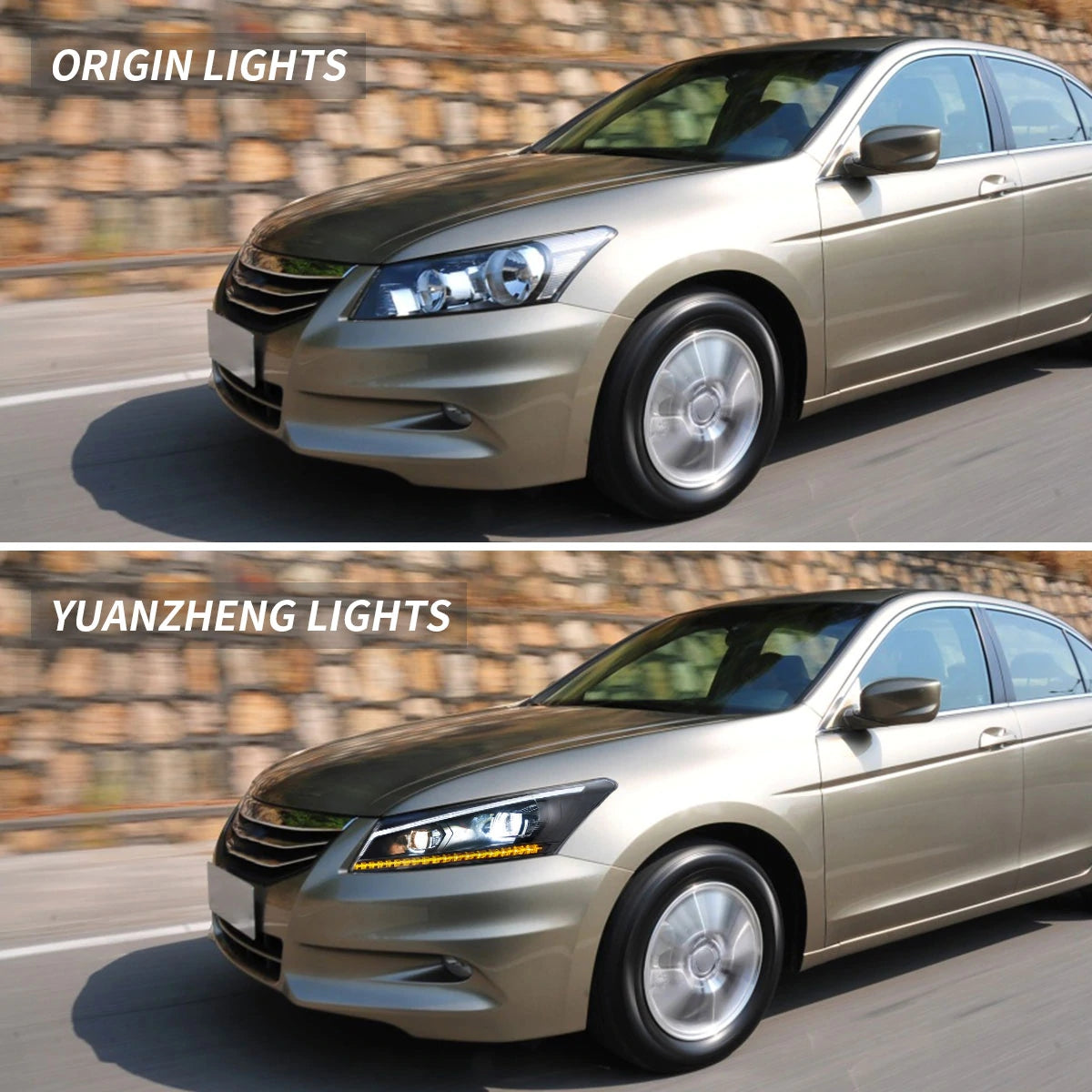 VLAND Carlamp Dual Beam strålkastare för Honda Accord 2008-2012 - 9