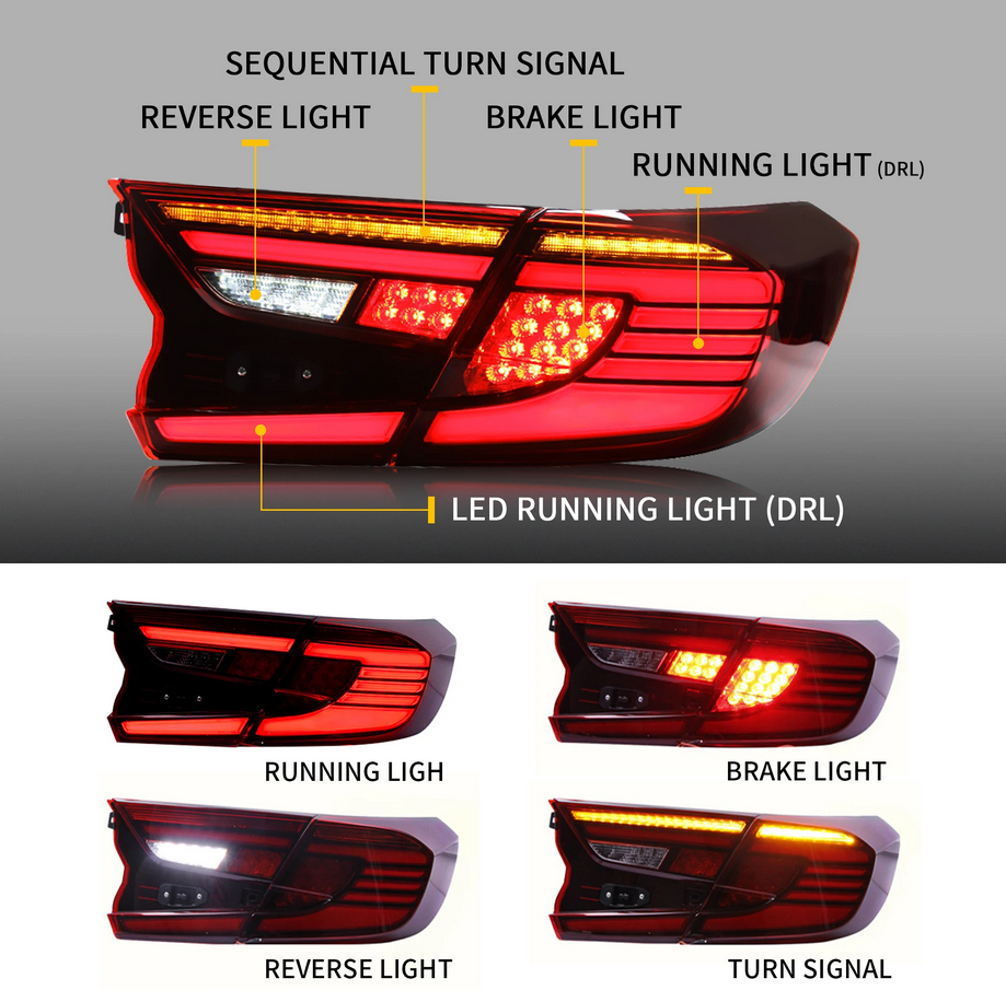 VLAND Full LED bakljus för Honda Accord 10th Gen 2018-2022 - 3