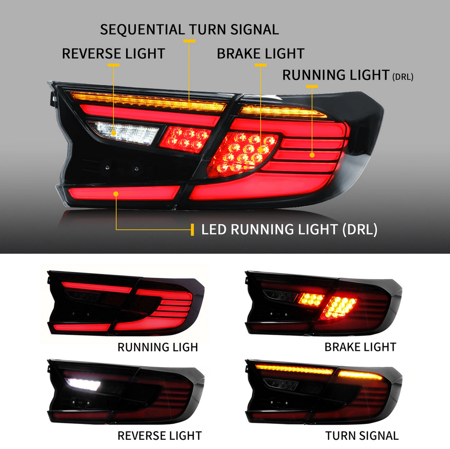 VLAND Full LED bakljus för Honda Accord 10th Gen 2018-2022 - 5