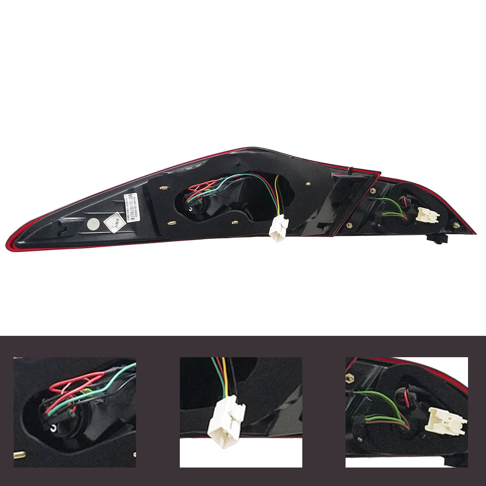 VLAND Carlamp Full LED bakljus för Hyundai Sonata 6th Gen Sedan 2011-2014 ABS, PMMA, GLASS Material - 6