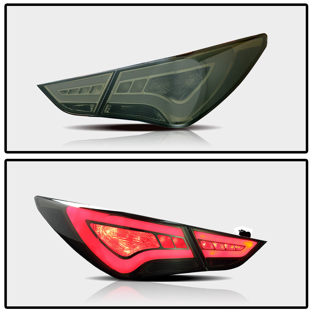 VLAND Carlamp Full LED bakljus för Hyundai Sonata 6th Gen Sedan 2011-2014 ABS, PMMA, GLASS Material - 4