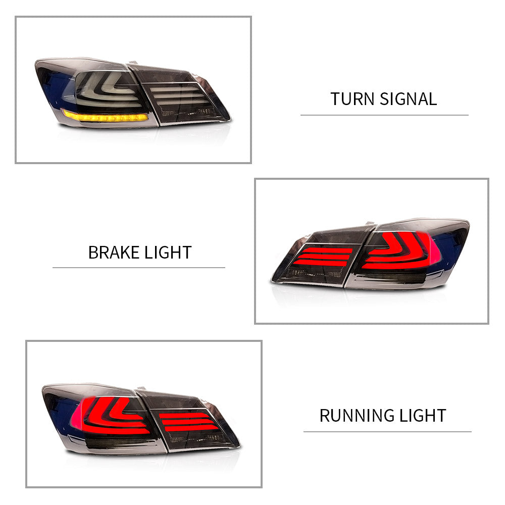 VLAND Full LED Sequential bakljus för Honda Accord 2013-2015 ABS PMMA GLASS Material - 5