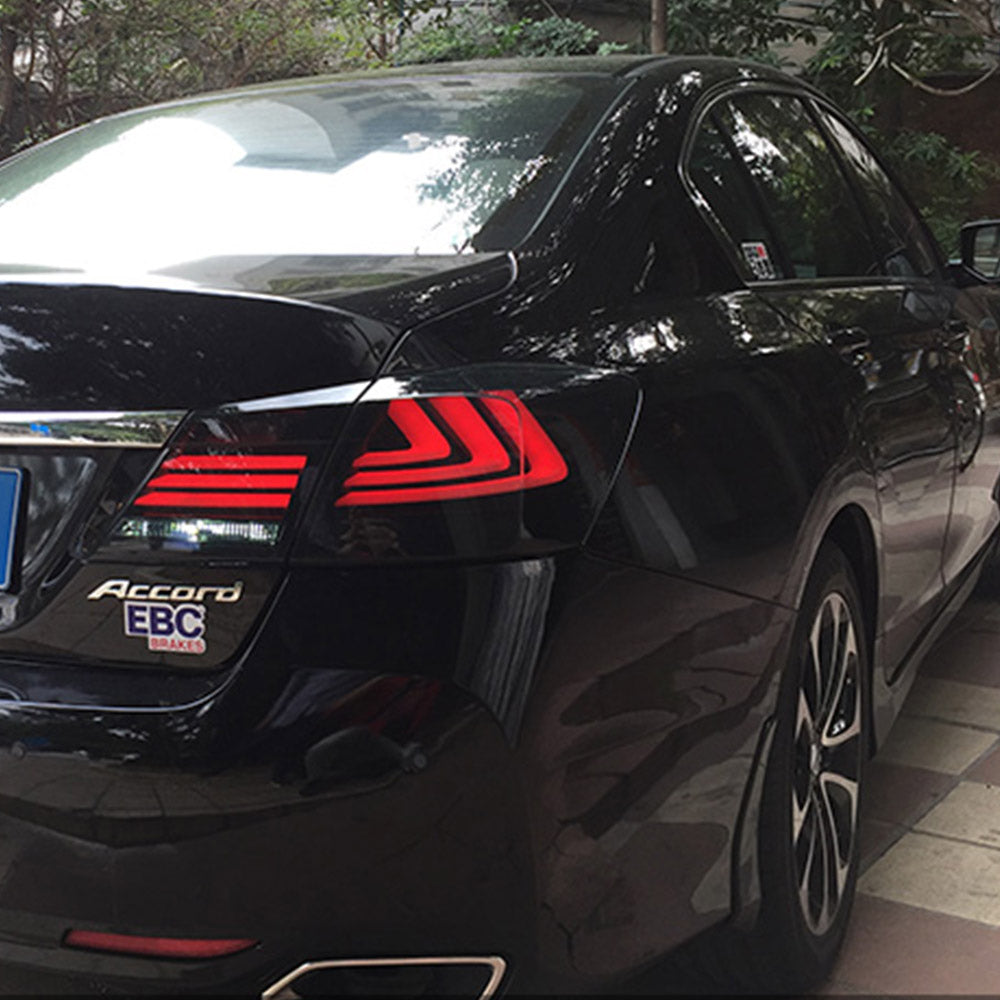 VLAND Full LED Sequential bakljus för Honda Accord 2013-2015 ABS PMMA GLASS Material - 11