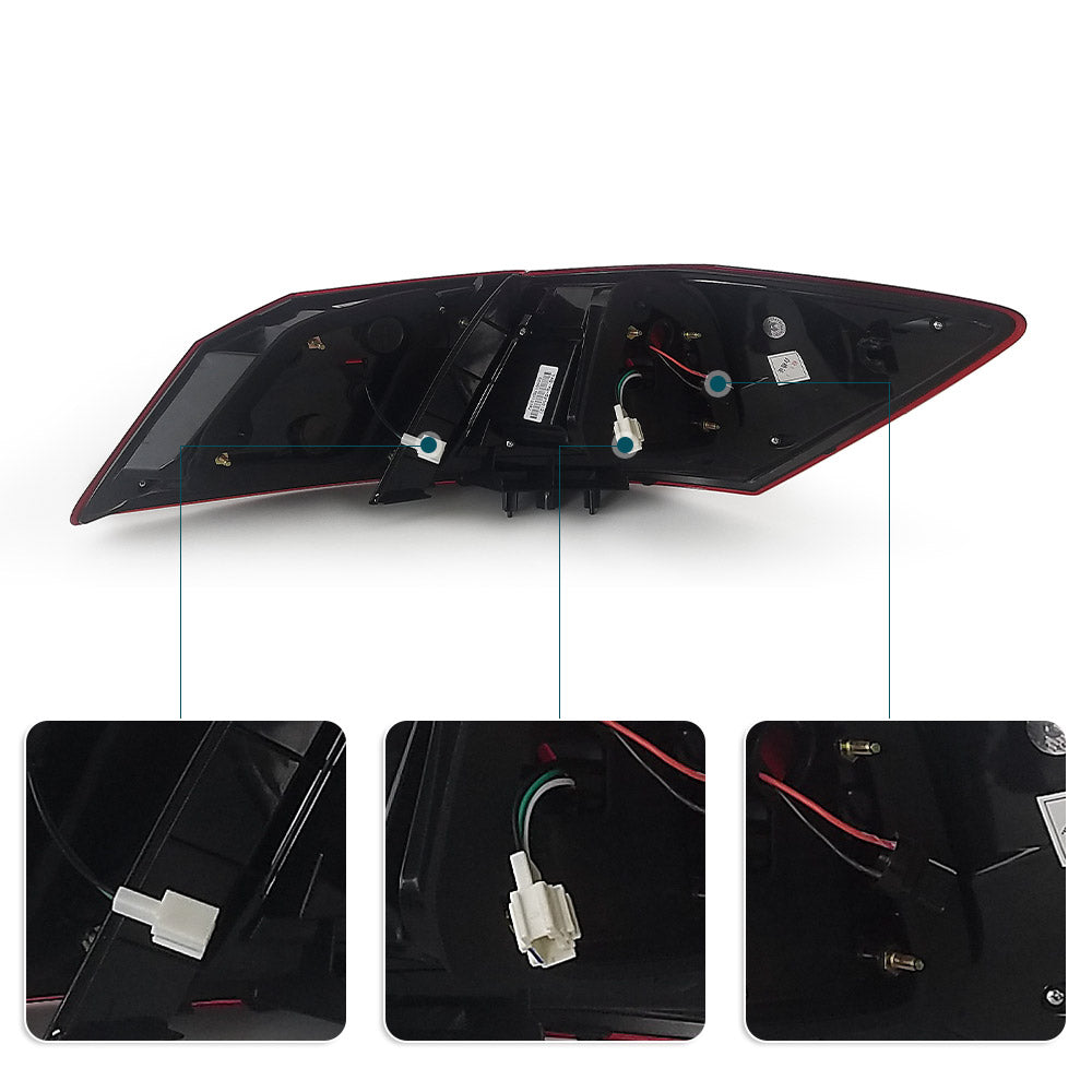 VLAND Full LED Sequential bakljus för Honda Accord 2013-2015 ABS PMMA GLASS Material - 7