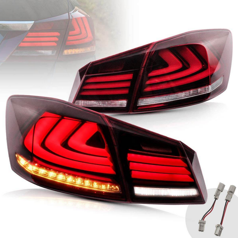 VLAND Full LED Sequential bakljus för Honda Accord 2013-2015 ABS PMMA GLASS Material - 2
