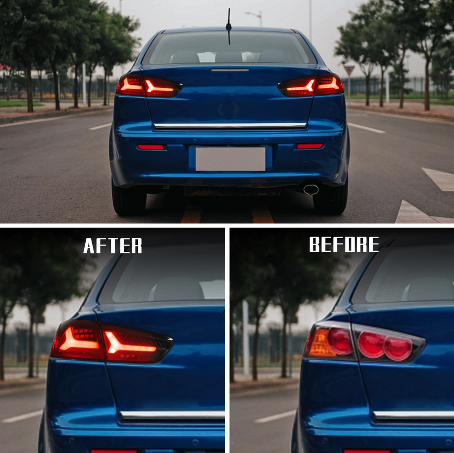 VLAND LED bakljus för Mitsubishi Lancer EVO X 2008-2018 med sekventiell blinkers - 3