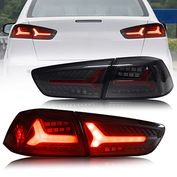 VLAND Carlamp LED bakljus för Mitsubishi Lancer EVO X 2008-2018 med sekventiell blinkers