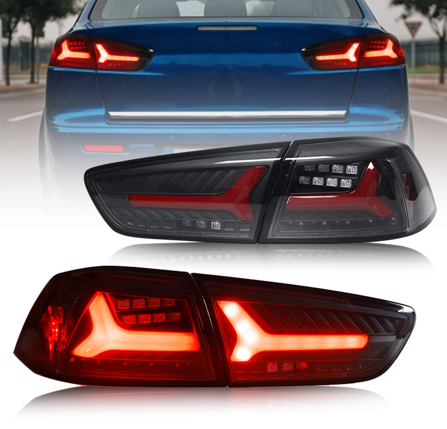 VLAND LED bakljus för Mitsubishi Lancer EVO X 2008-2018 med sekventiell blinkers - 2