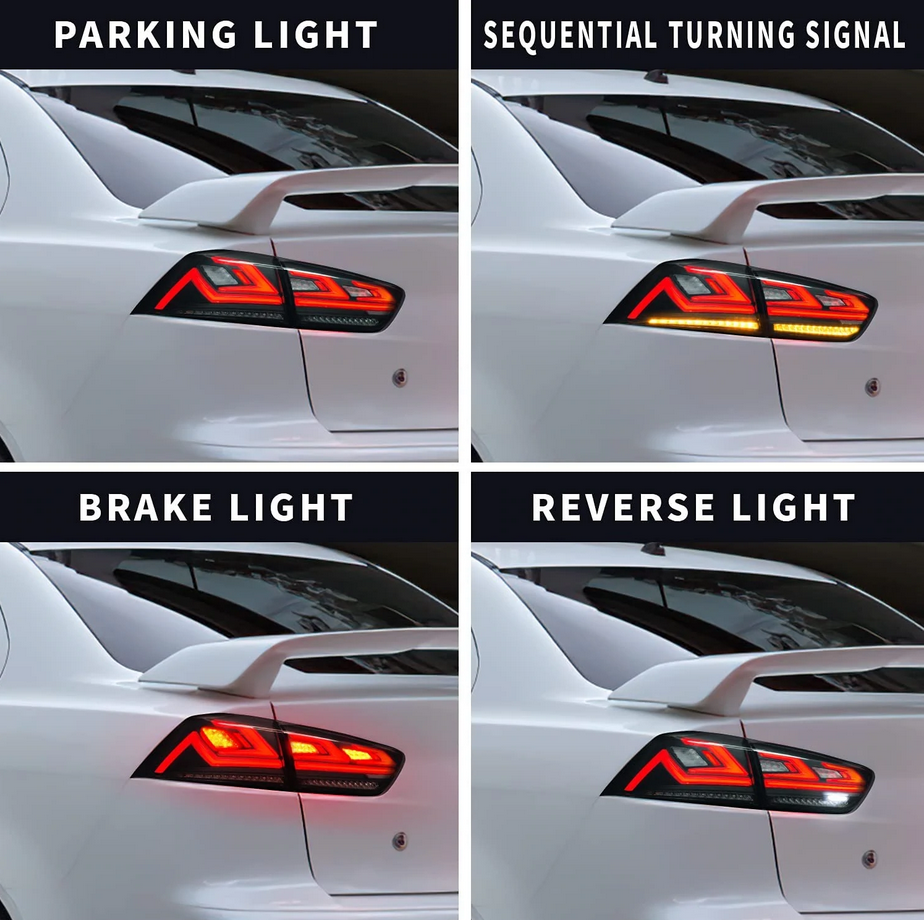 08-17 Mitsubishi Lancer & EVO X Vland III LED bakljus med Dynamic Welcome Lighting - 5
