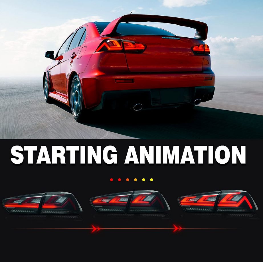 08-17 Mitsubishi Lancer & EVO X Vland III LED bakljus med Dynamic Welcome Lighting - 7