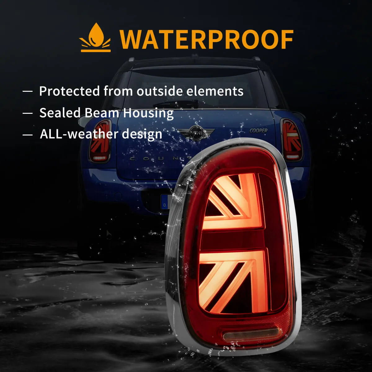 10-16 Mini Cooper Countryman R60 Vland LED bakljus med Dynamic Welcome Lighting [E-mark] - 13