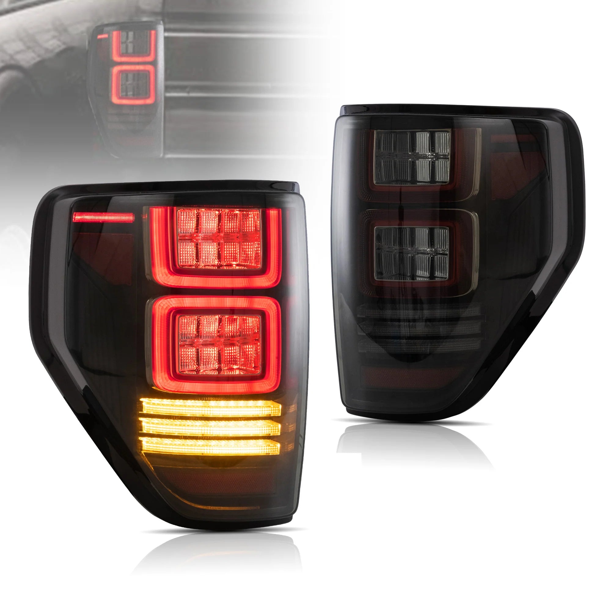 09-14 Ford F150 12th Gen (P415) Vland bakljus med Amber sekventiell blinkers - 4