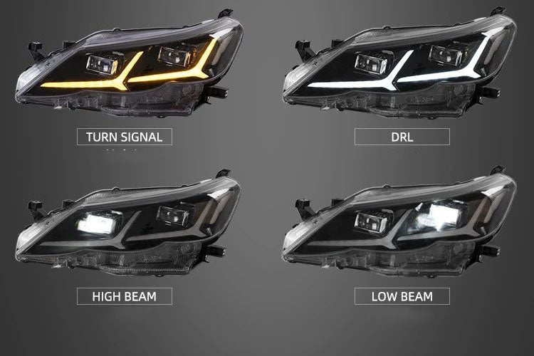VLAND Carlamp LED strålkastare för Toyota Reiz Mark X 2010-2013 w/Sequential Indicator - 6