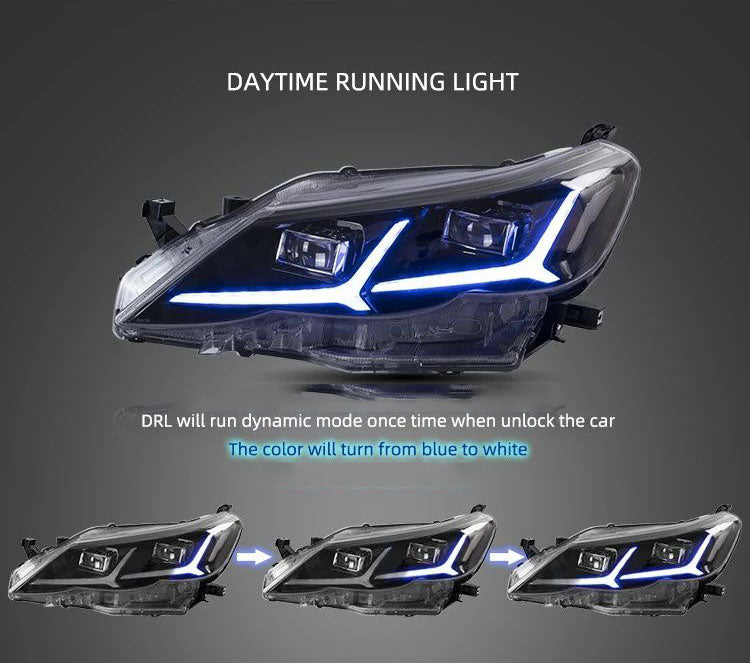 VLAND Carlamp LED strålkastare för Toyota Reiz Mark X 2010-2013 w/Sequential Indicator - 7