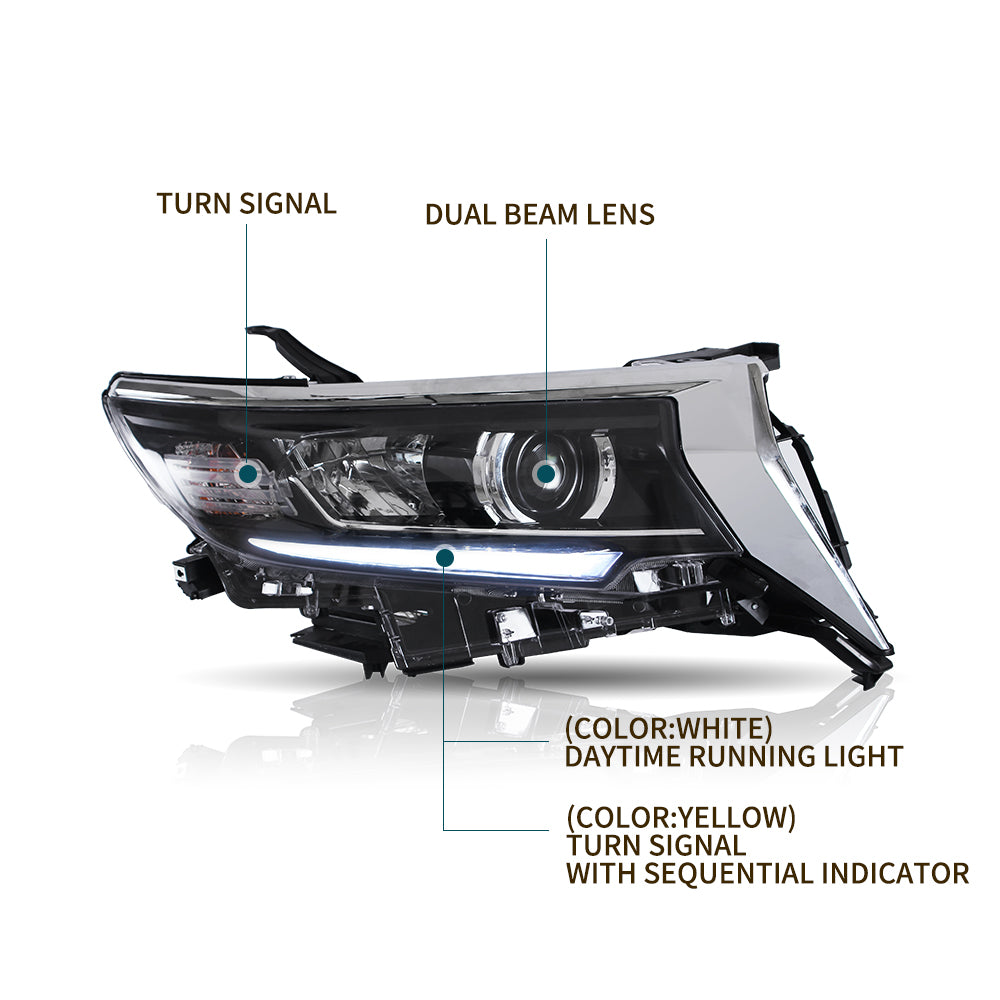 VLAND Carlamp LED Projector strålkastare för Toyota Land Crusier Prado 2016-2021 | Vland - 4