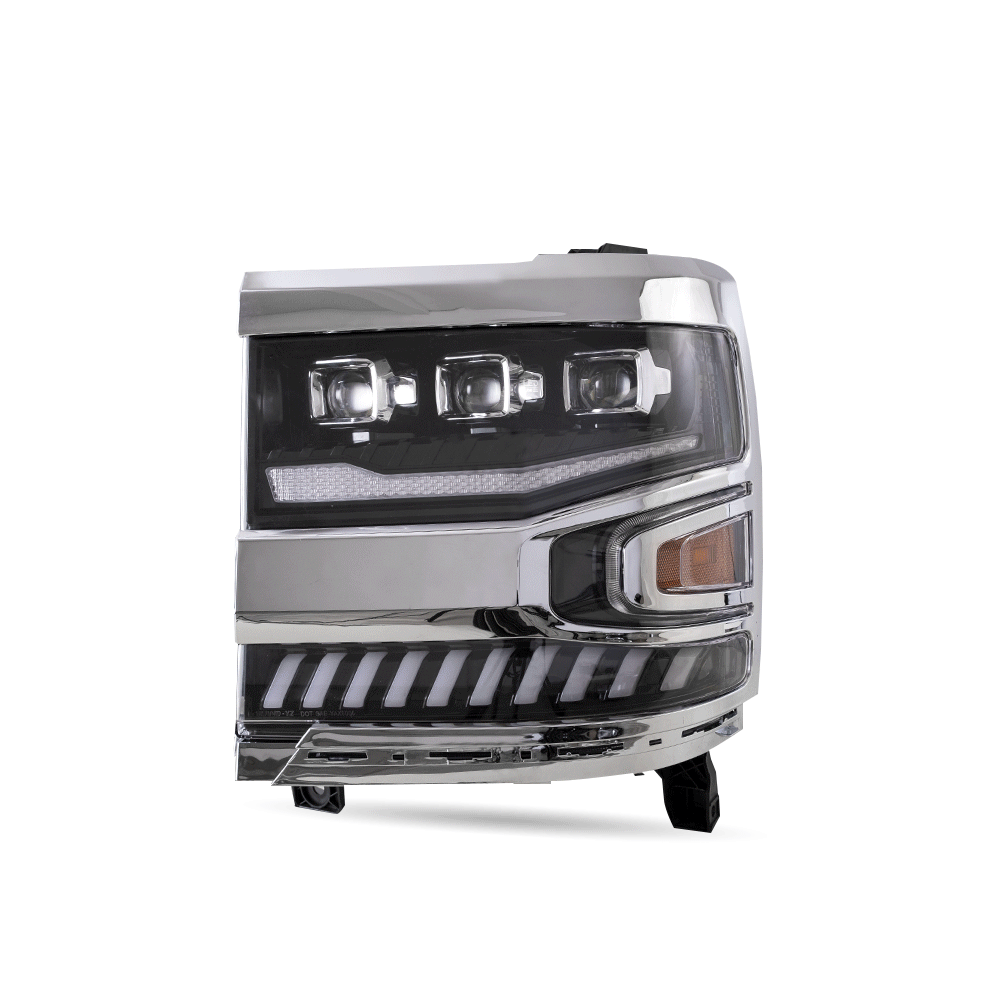 VLAND Carlamp Full LED Projector strålkastare för Chevrolet Silverado 1500 2016-2018 med LED lens dual beam - 3