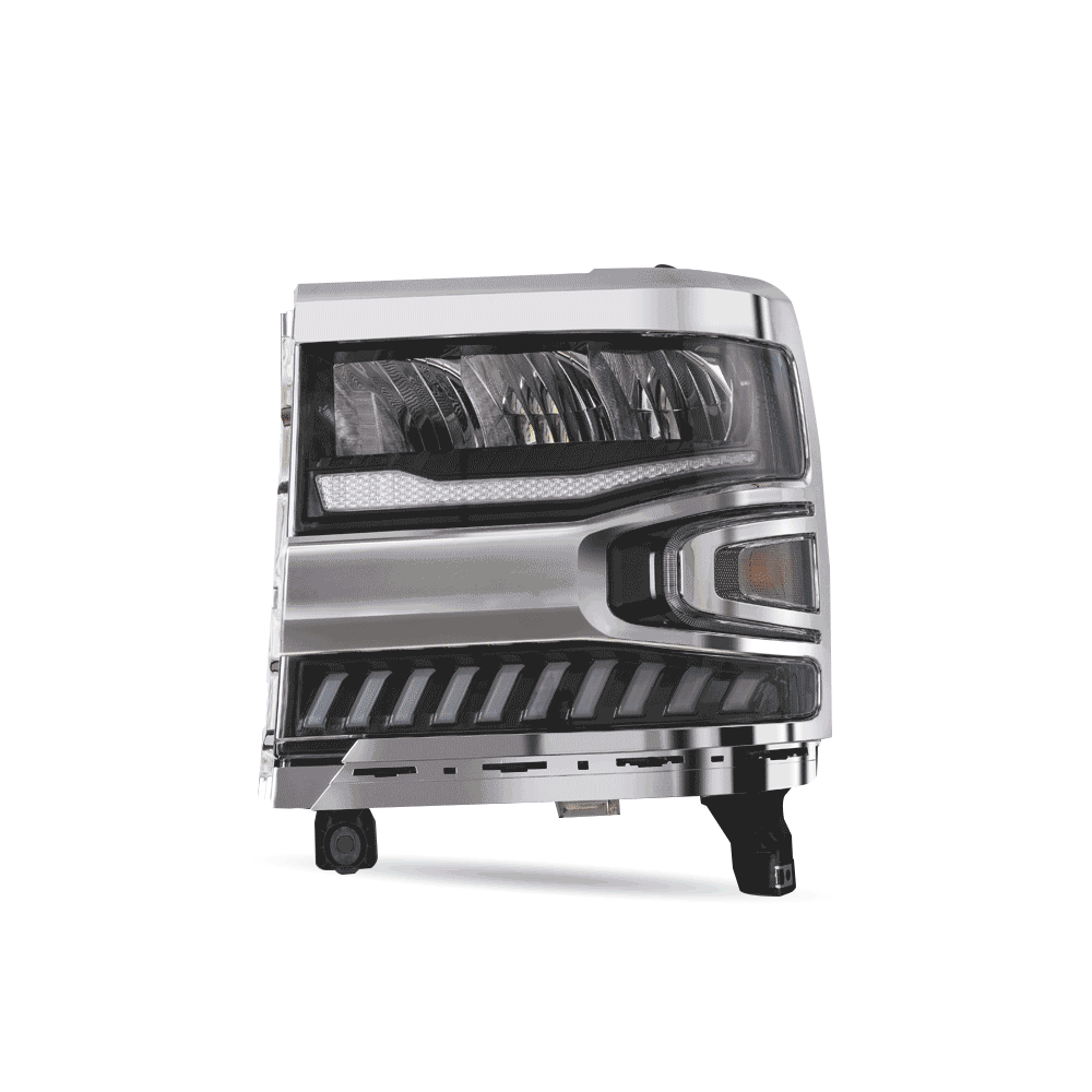 VLAND Carlamp Full LED strålkastare med Halo Light för Chevrolet Silverado 1500 2016-2018 - 6