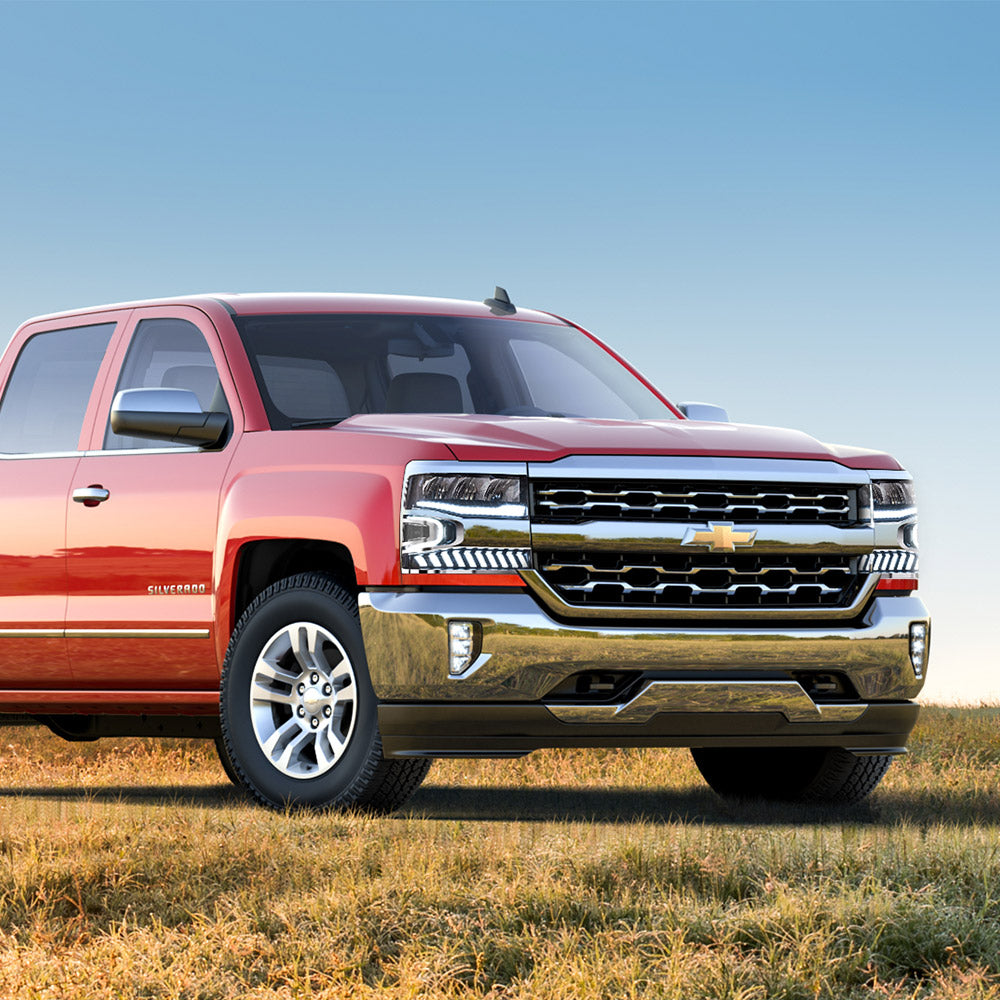 VLAND Carlamp Full LED strålkastare med Halo Light för Chevrolet Silverado 1500 2016-2018 - 9