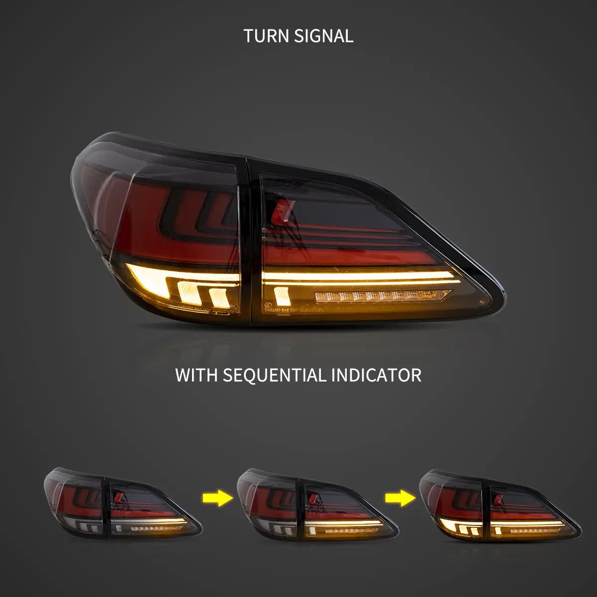 08-14 Lexus RX 350 400h 450h 450hL Vland LED bakljus - 10