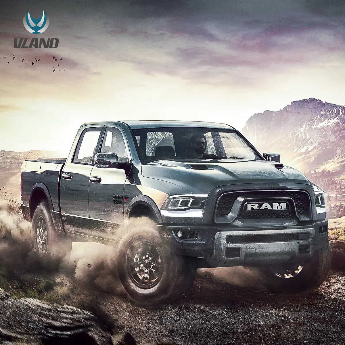 09-18 Dodge Ram fjärde generationen 1500 2500 3500 VLAND LED reflektorutförande strålkastare [E-märkt] - 6