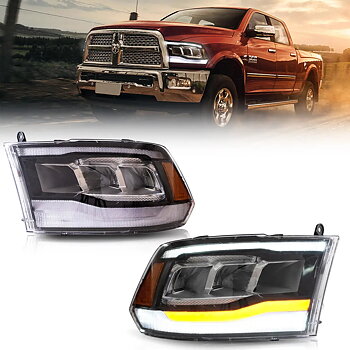 09-18 Dodge Ram fjärde generationen 1500 2500 3500 VLAND LED reflektorutförande strålkastare [E-märkt]