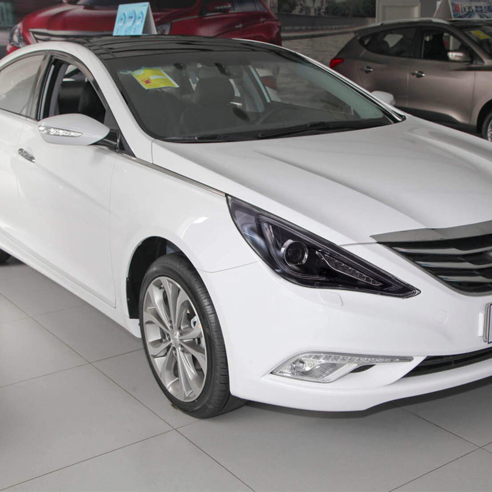 VLAND dubbelljus strålkastare för Hyundai 2011-2014 Sonata sekventiell Demon Eye (lampor ingår inte) - 9
