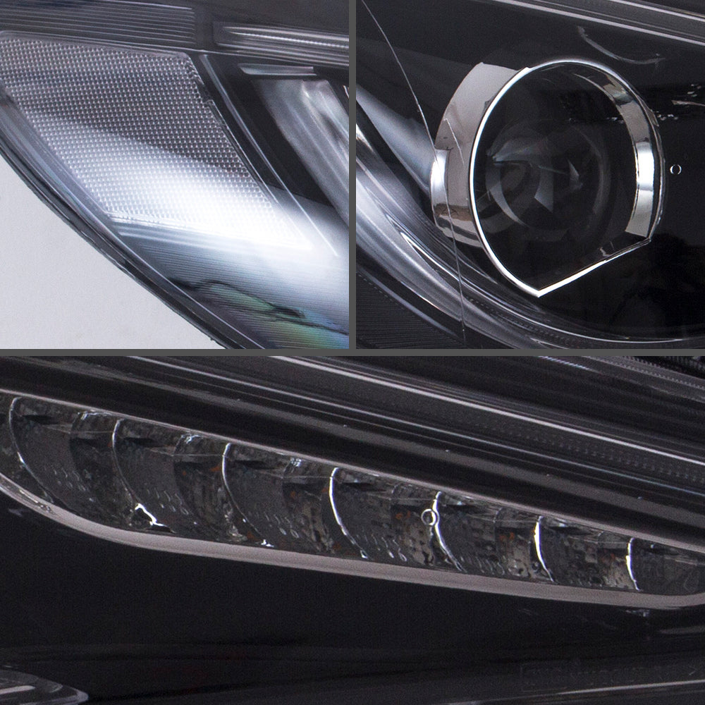 VLAND Carlamp Dual Beam Sequential strålkastare för Hyundai Sonata 2011-2014 Q5 (Bulbs Not Included) - 9