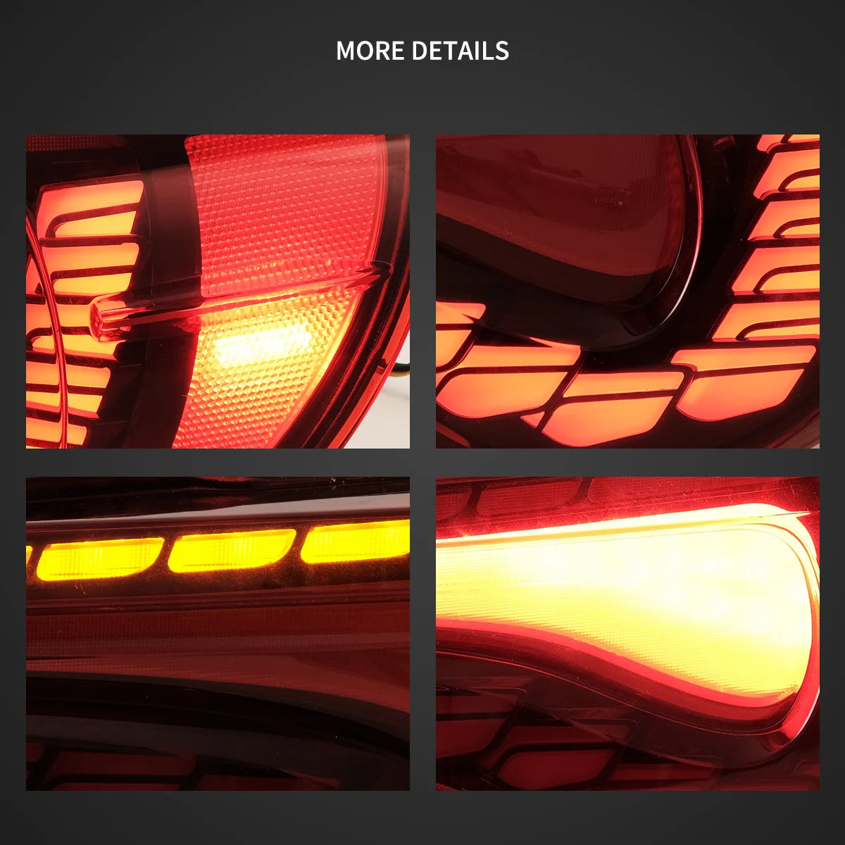 12-20 Toyota 86 GT86 FT86 13-20 Subaru BRZ 13-20 Scion FR-S Vland LED bakljus med sekventiell blinkers [Dragon Style] - 5
