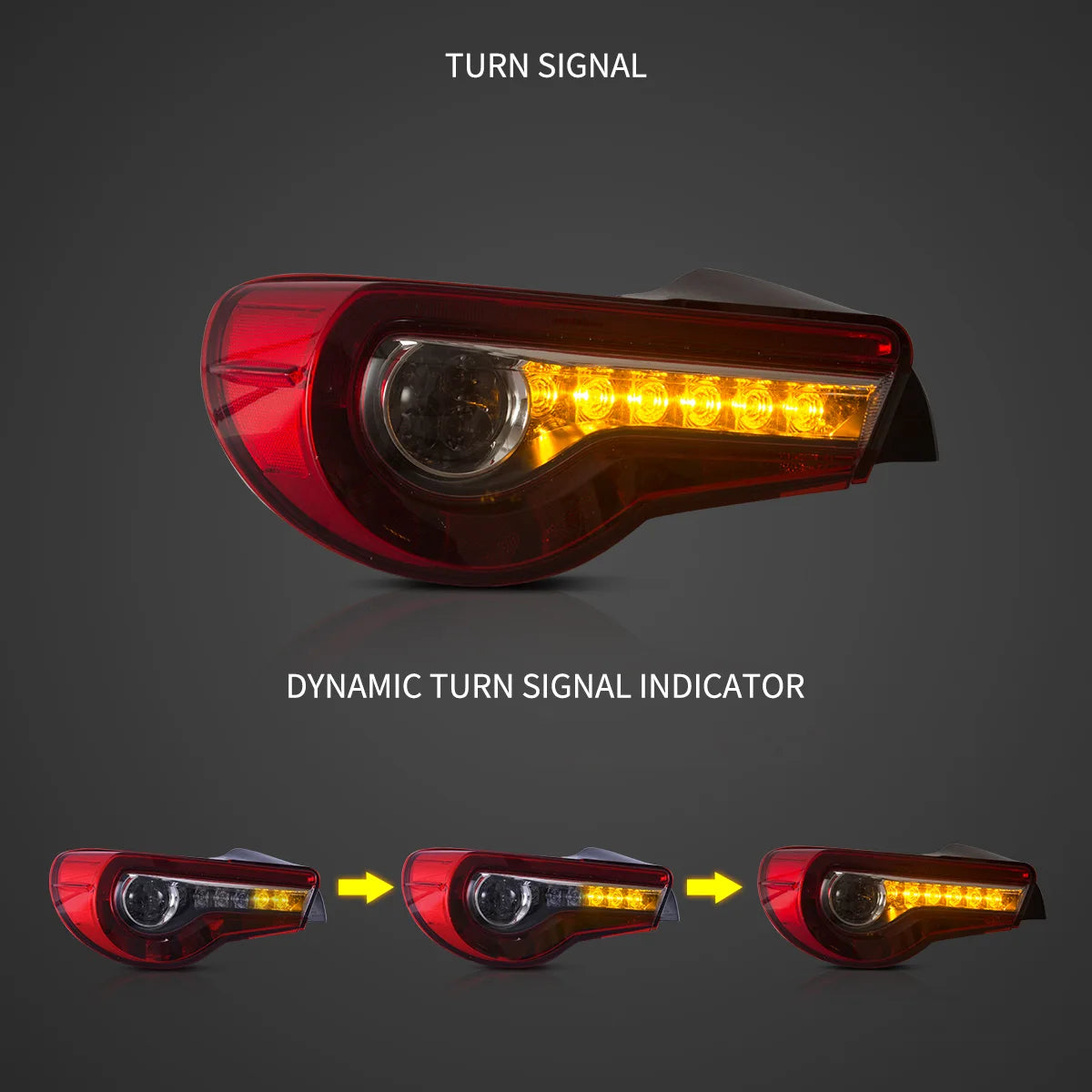 2012-2021 FR-S / BRZ / GT86 1th Gen (ZN6/ZC6) Vland LED bakljus med sekventiell blinkers - 7