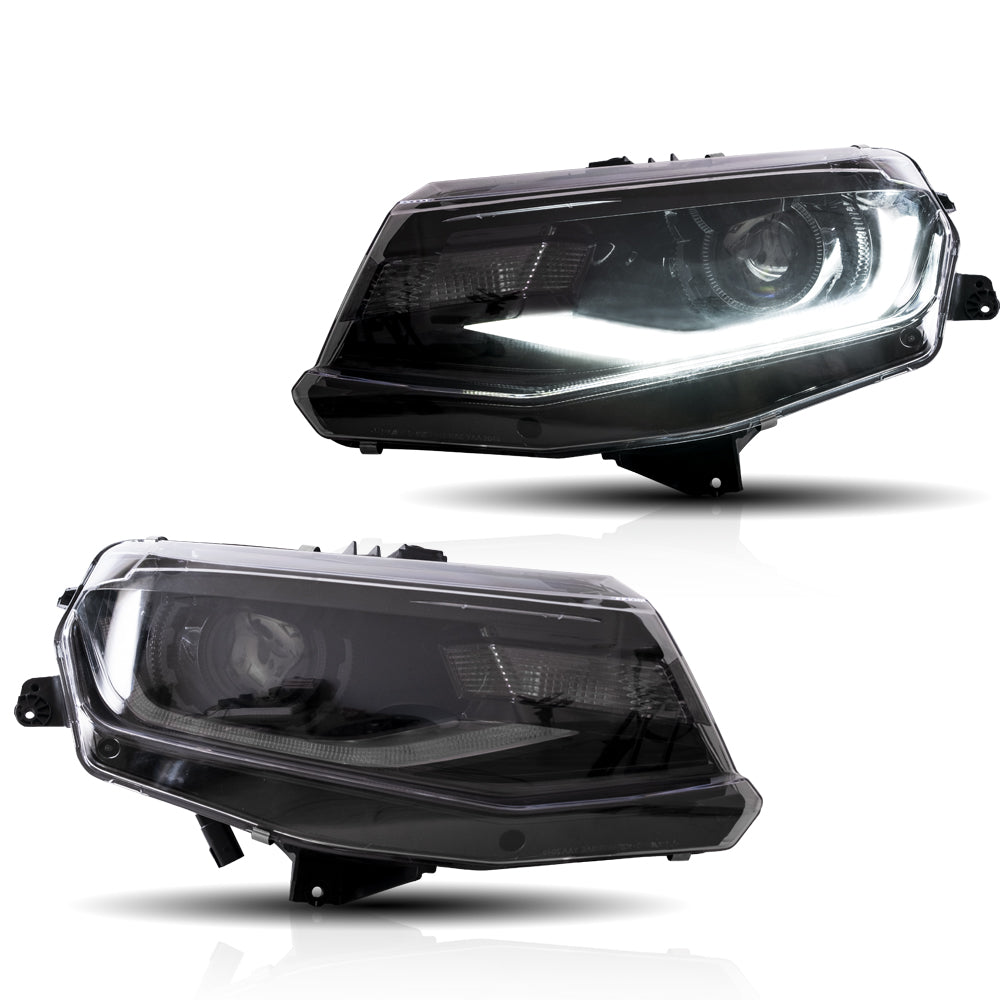 16-18 Chevrolet Camaro & 19-24 Camaro ZL1 Vland LED Dual Beam Projector strålkastare Black - 2