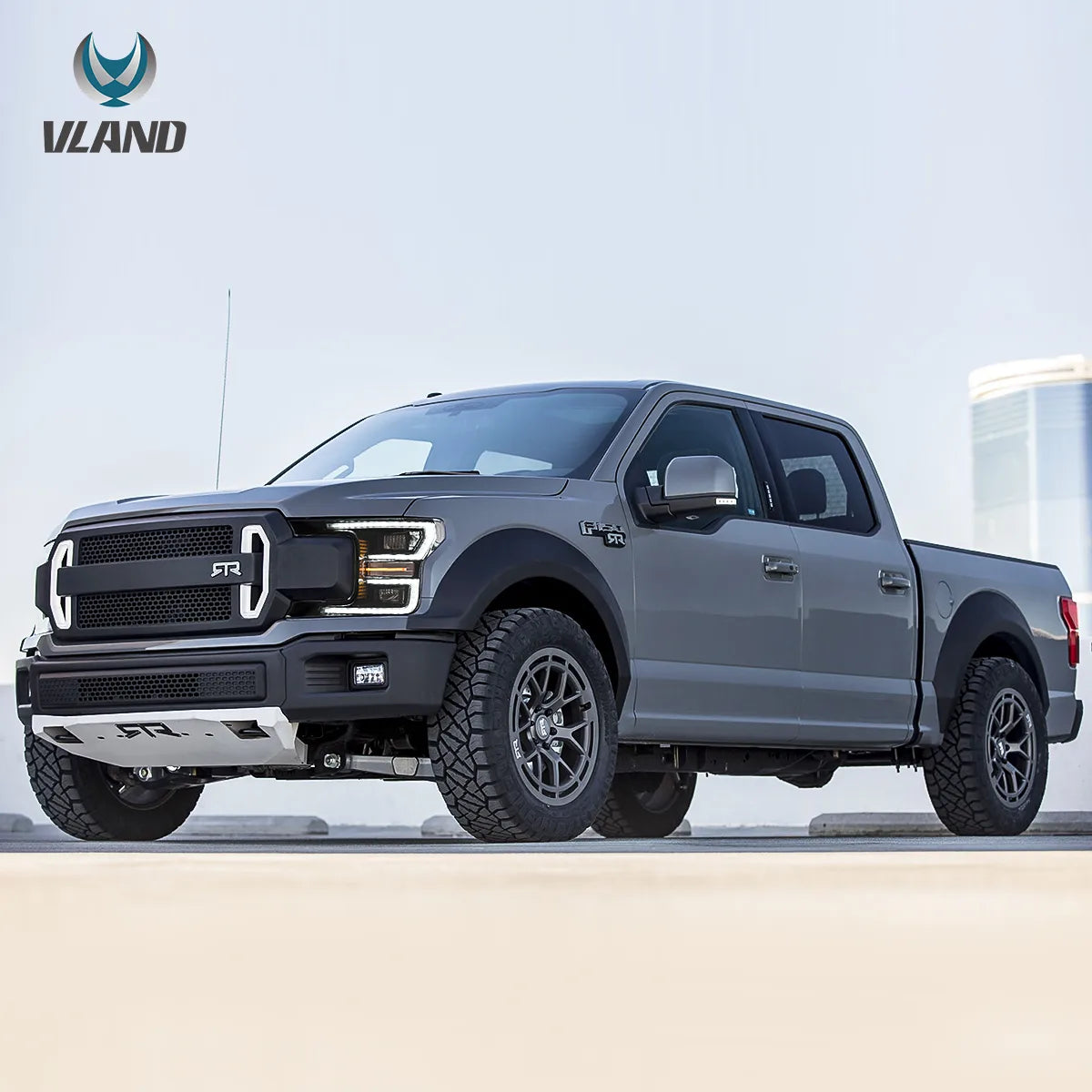 18-20 Ford F150 13th Gen Vland LED Dual Beam Projector strålkastare med Start Up Animation - 12