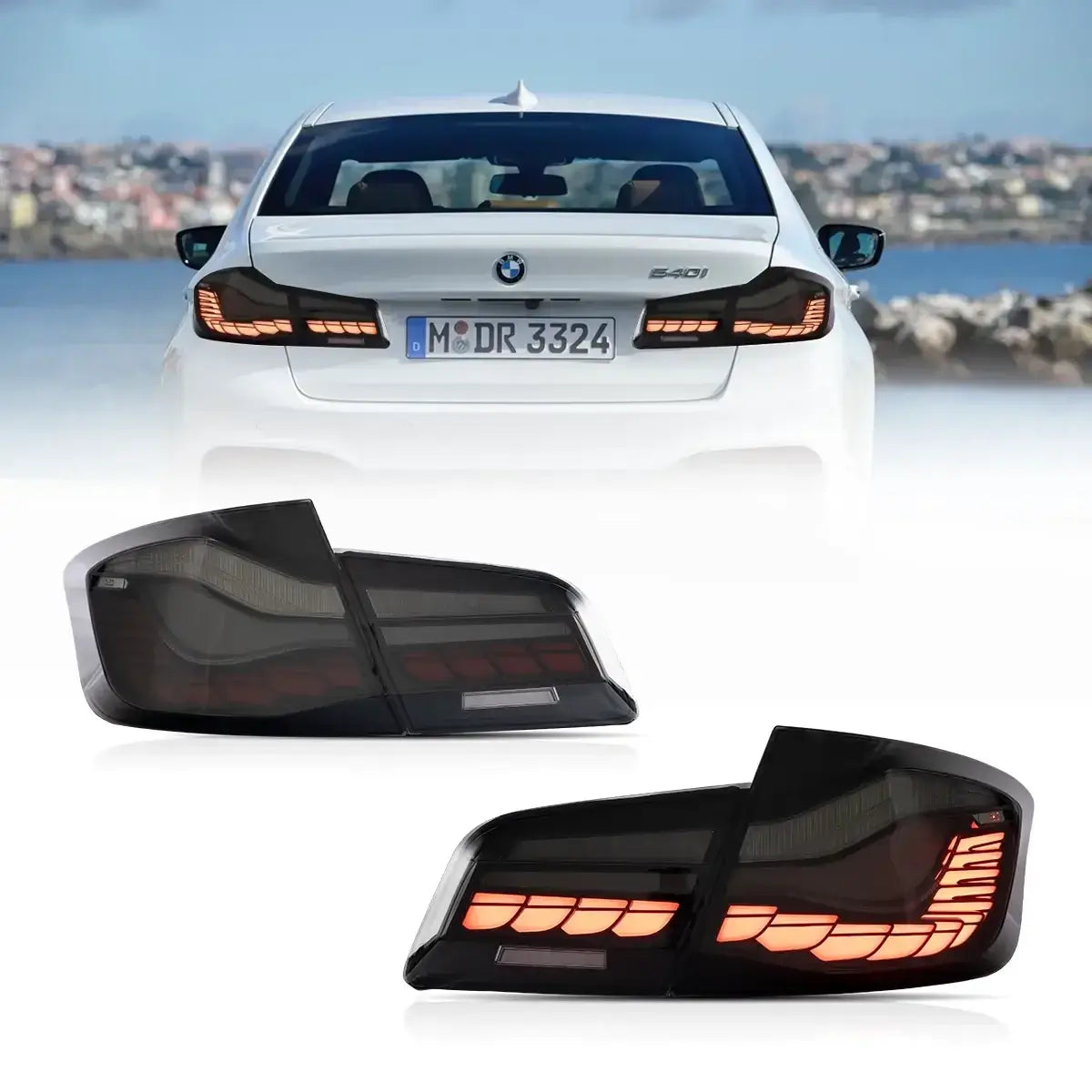 11-17 BMW 5 serie M5 sjätte generationen (F10 F18) VLAND OLED bakljus med dynamisk startanimation CS stil [E-märkt]