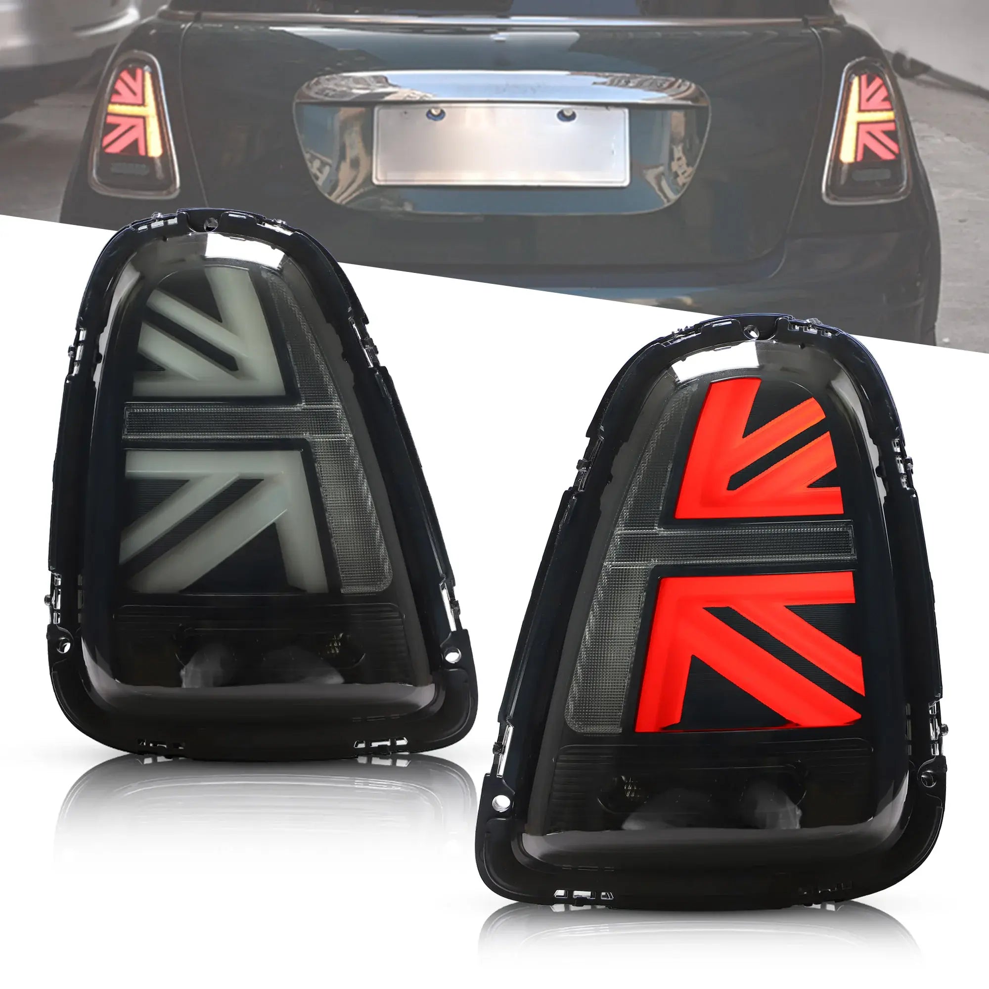 Mini Cooper R56 R57 R58 R59 2007-2013 Vland LED bakljus Union Jack [E-mark] - 5