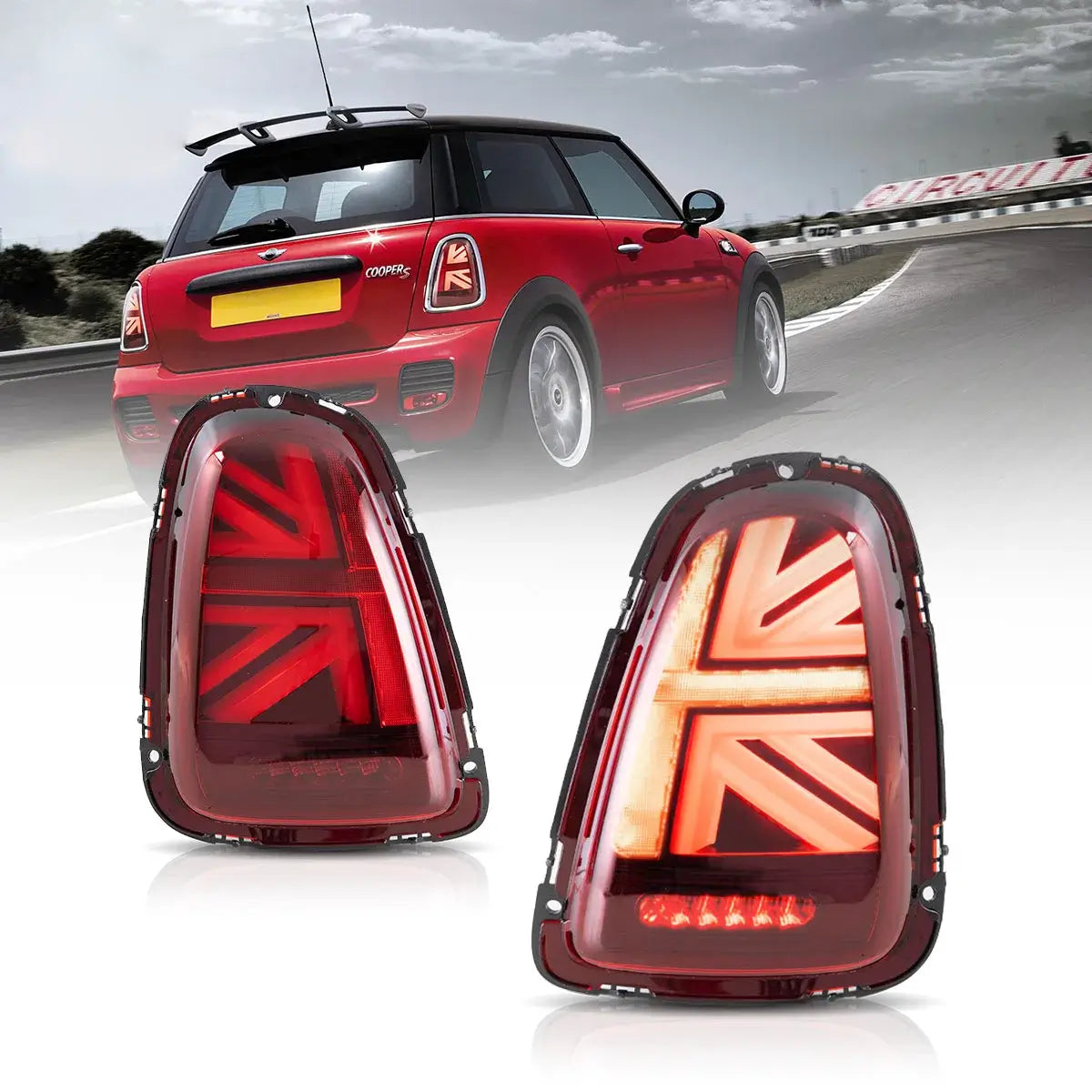 Mini Cooper R56 R57 R58 R59 2007-2013 Vland LED bakljus Union Jack [E-mark] - 3
