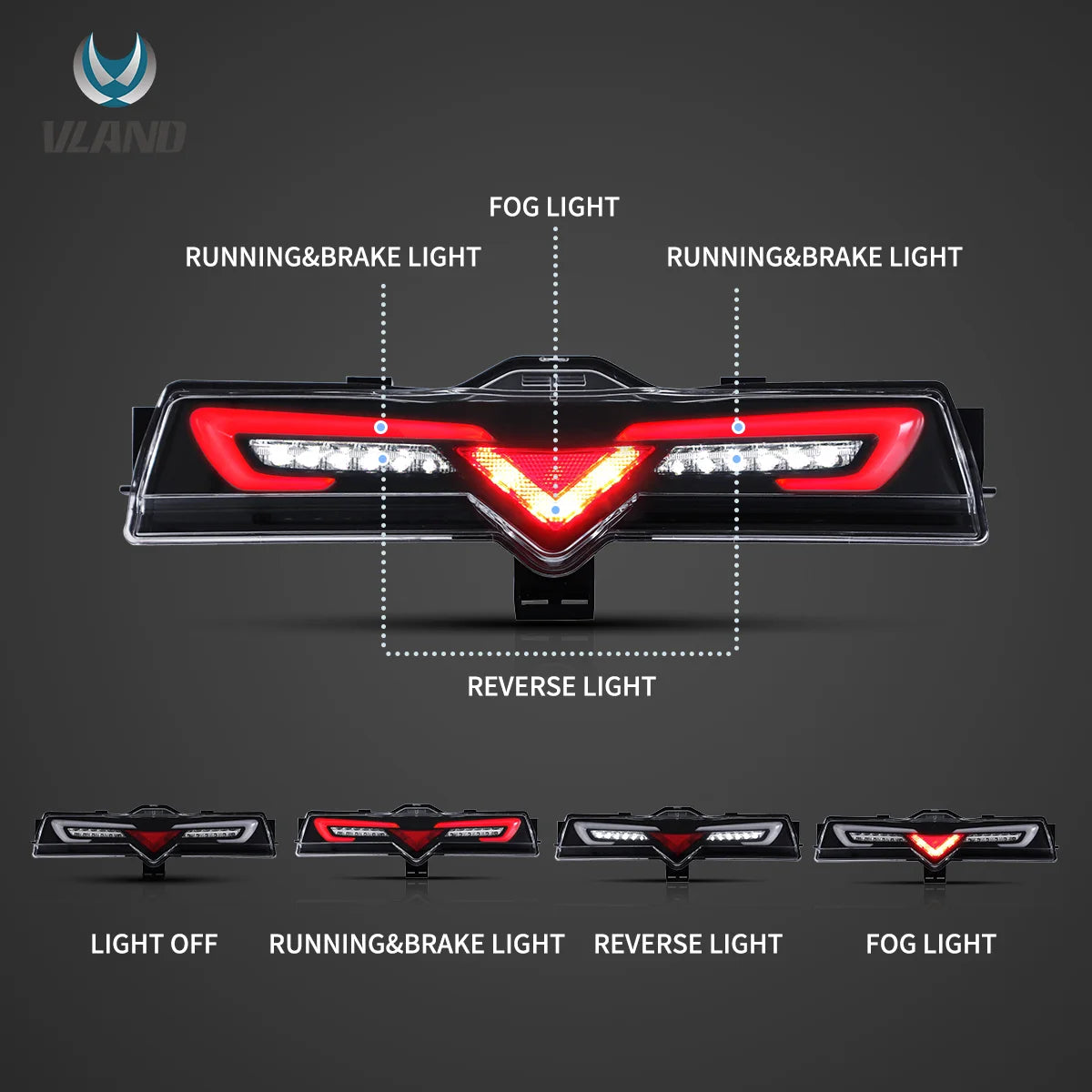 2012-2021 FR-S/BRZ/GT86 1th Gen(ZN6/ZC6) Vland LED Rear Bumper Lower Reverse Fog Backup Lights - 5
