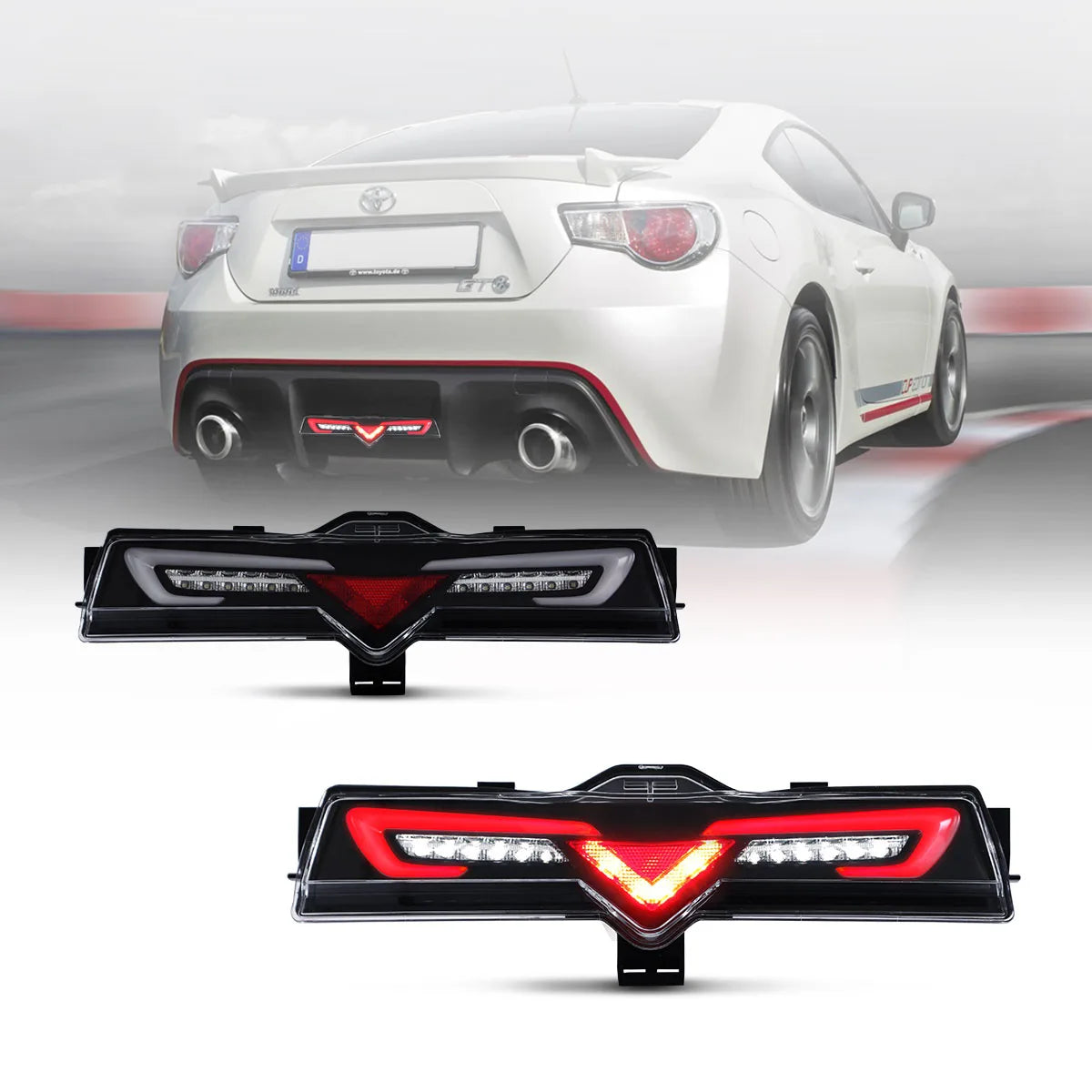2012-2021 FR-S/BRZ/GT86 1th Gen(ZN6/ZC6) Vland LED Rear Bumper Lower Reverse Fog Backup Lights - 4