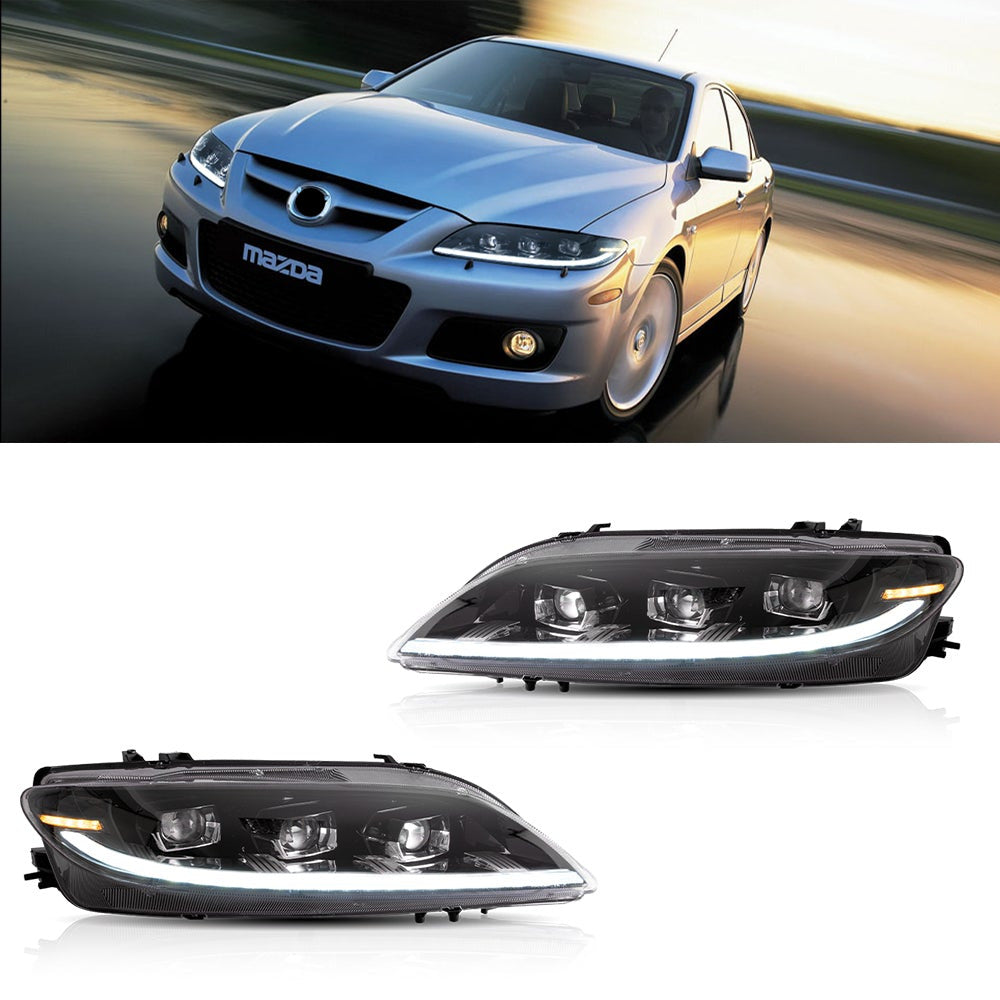 VLAND LED strålkastare Fit för Mazda 6 2003-2008 - 2