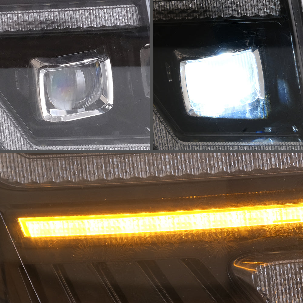 VLAND Carlamp Projector LED strålkastare för Ford F150 2009-2014 med Dynamic DRL - 12
