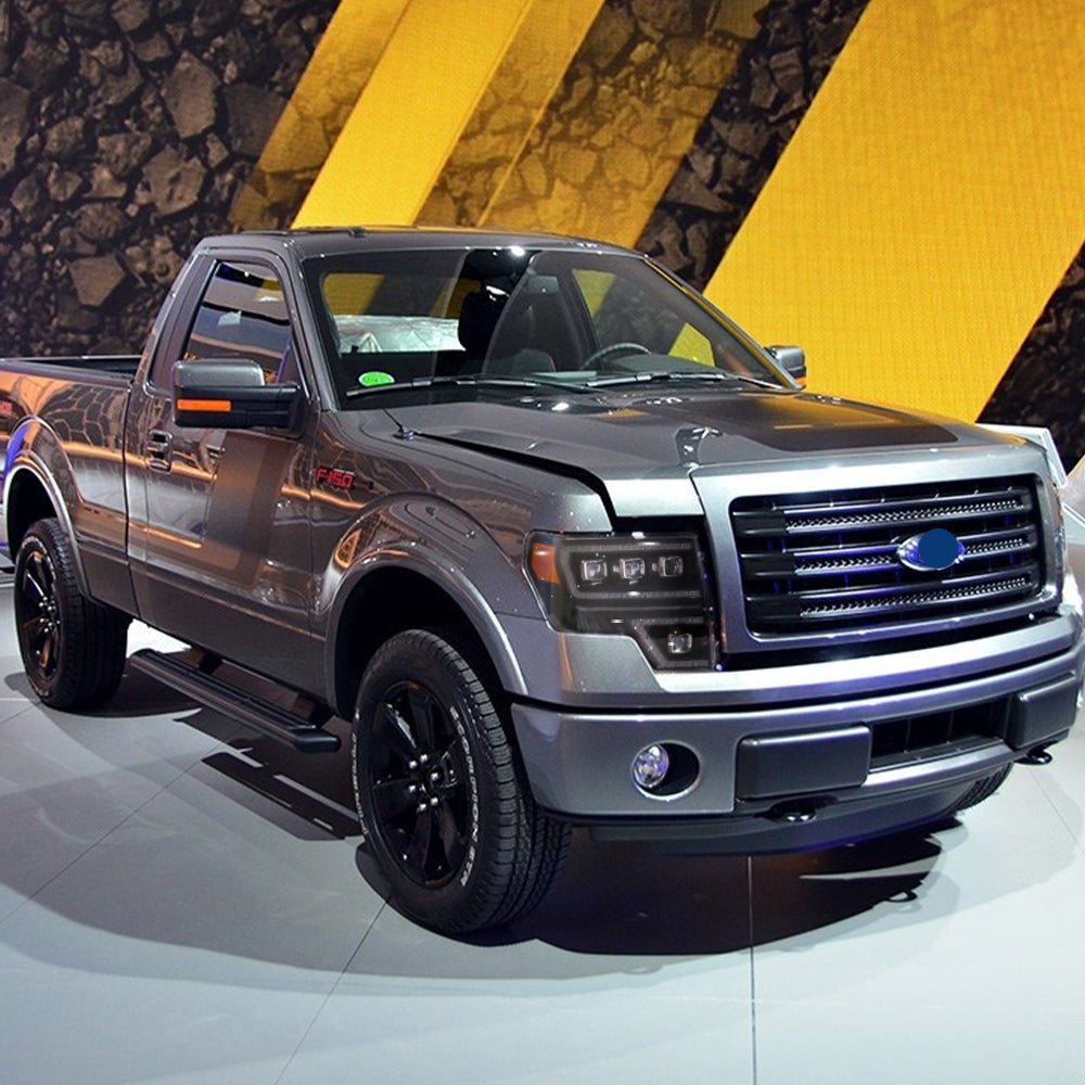 VLAND Carlamp Projector LED strålkastare för Ford F150 2009-2014 med Dynamic DRL - 11