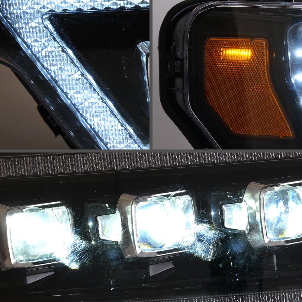 VLAND Carlamp Projector LED strålkastare för Ford F150 2009-2014 med Dynamic DRL - 5