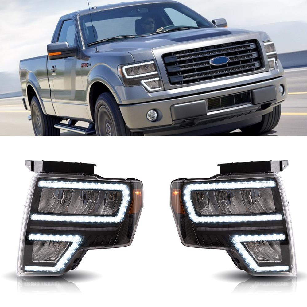 VLAND Carlamp Projector strålkastare Fit för Ford F150 2009-2014(Not Fit för F250/F350)