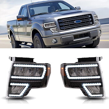 VLAND Carlamp Projector strålkastare Fit för Ford F150 2009-2014(Not Fit för F250/F350)