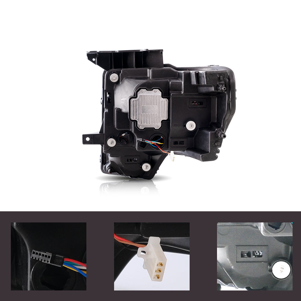 VLAND Carlamp Projector strålkastare Fit för Ford F150 2009-2014(Not Fit för F250/F350) - 7