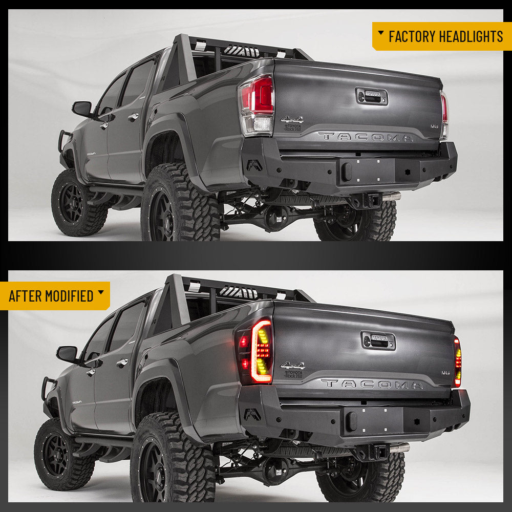 VLAND LED bakljus för Toyota Tacoma 2016-2023 med Amber sekventiell blinkerss - 6