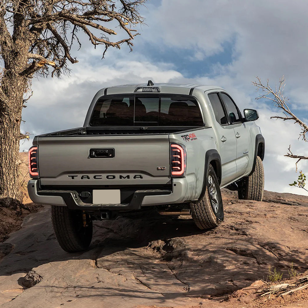 VLAND Carlamp LED Smoked bakljus för 2016-2022 Toyota Tacoma TRD Off Road, SR5, SR, TRD Pro, TRD Sport, Limited - 12